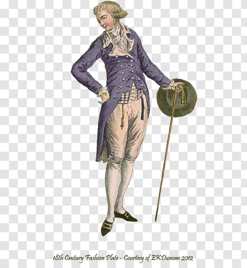 18th Century French Fashion 1750s Costume - Design - Period Transparent PNG