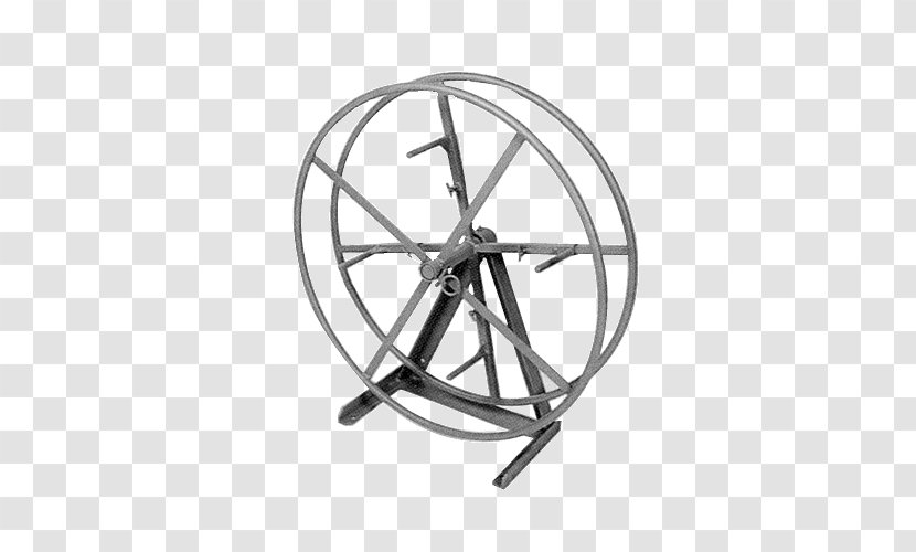 Spoke Reel Bicycle Wheels Guy-wire - Black And White - Wheel Transparent PNG