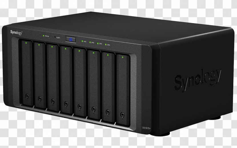 Network Storage Systems Synology DiskStation DS1815+ Inc. Computer Servers DS1817 Desktop Nas - Stereo Amplifier - Case Transparent PNG