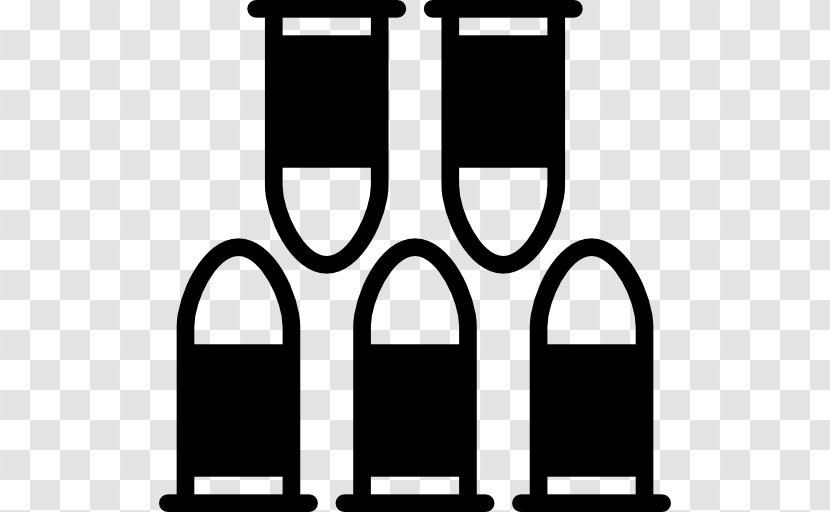 Bullet Ammunition Shell - Monochrome - Vector Transparent PNG