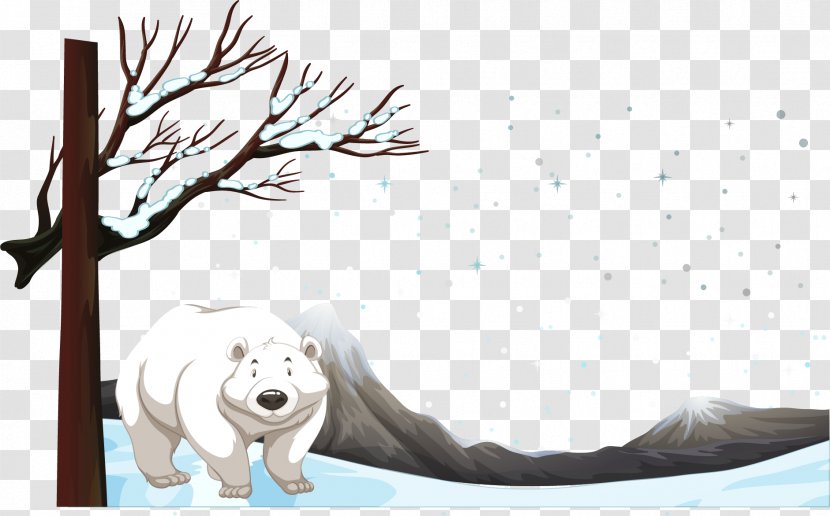 Winter Adobe Illustrator Illustration - Heart - Vector Hand Painted Polar Bear Transparent PNG