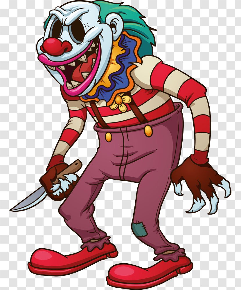Joker Evil Clown - Holding A Dagger Transparent PNG