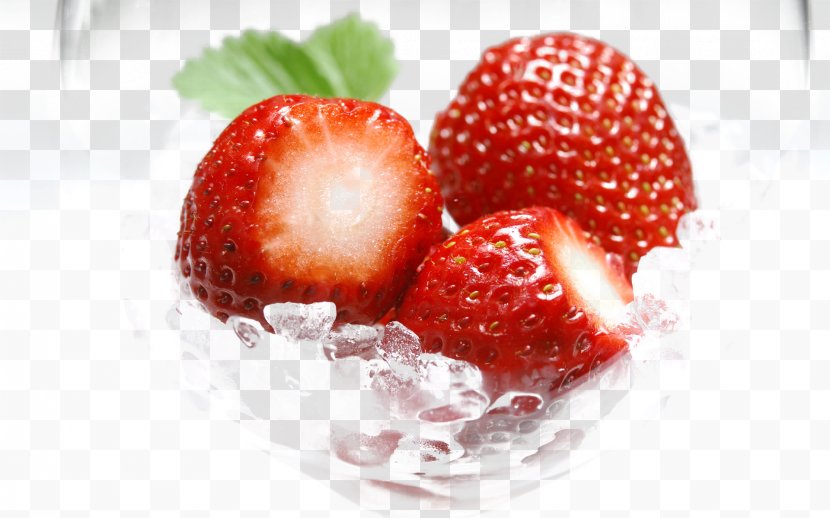 Milkshake Juice Strawberry Desktop Wallpaper Fruit - Blueberry - Ice Leaf Transparent PNG