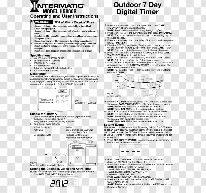 Landscape Lighting Time Switch Timer - Latching Relay - Light Transparent PNG