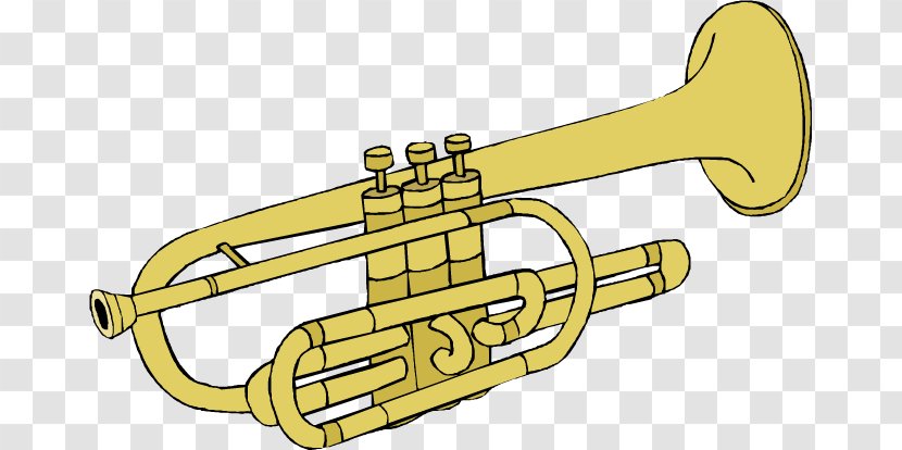 Trombone Trumpet Euclidean Vector Illustration - Silhouette Transparent PNG