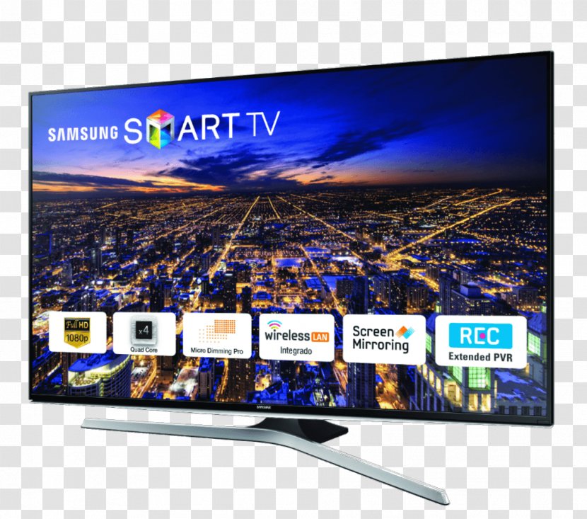 Smart TV LED-backlit LCD Samsung High-definition Television - Flat Panel Display - Tv Transparent PNG