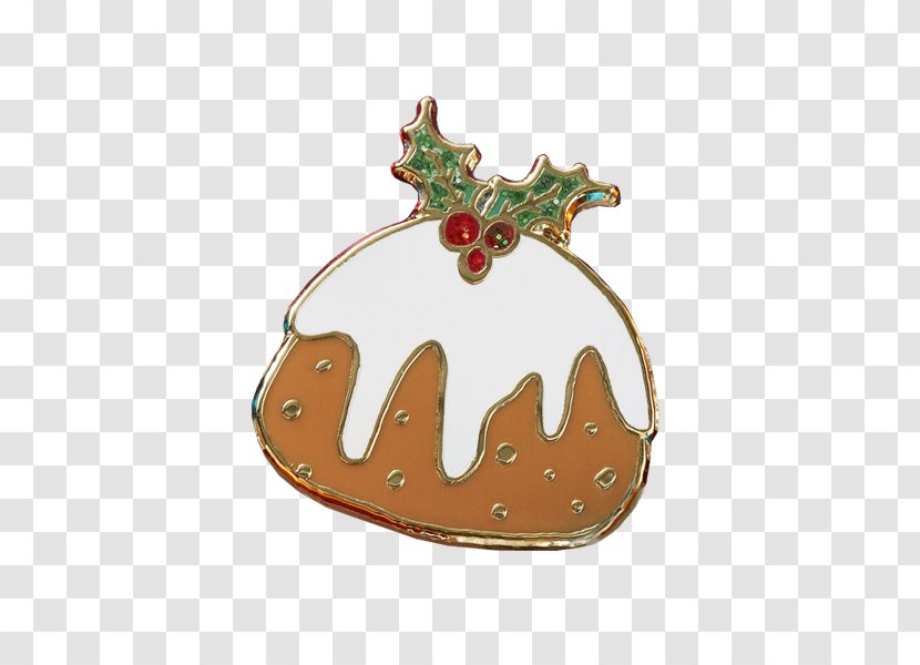 Christmas Pudding Ornament Pin Brooch - Heart Transparent PNG