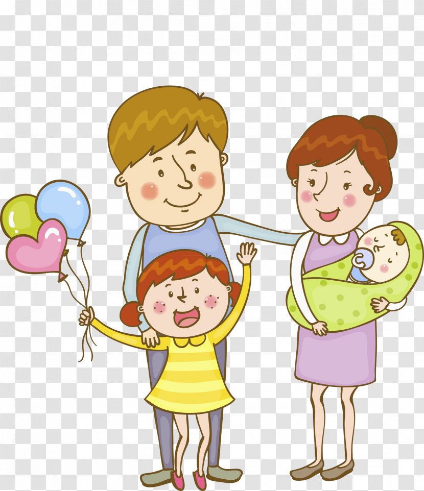 Family Illustration - Flower - A Of Four Transparent PNG