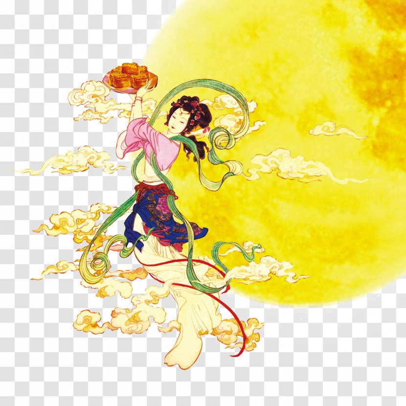 Mid-Autumn Festival Chang'e Mooncake Traditional Chinese Holidays Moon Rabbit - Chang E Transparent PNG