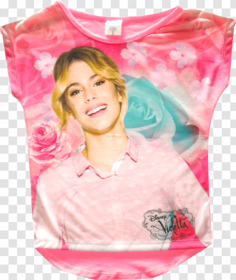 T-shirt Shoulder Sleeve Blouse Outerwear - Pink M Transparent PNG
