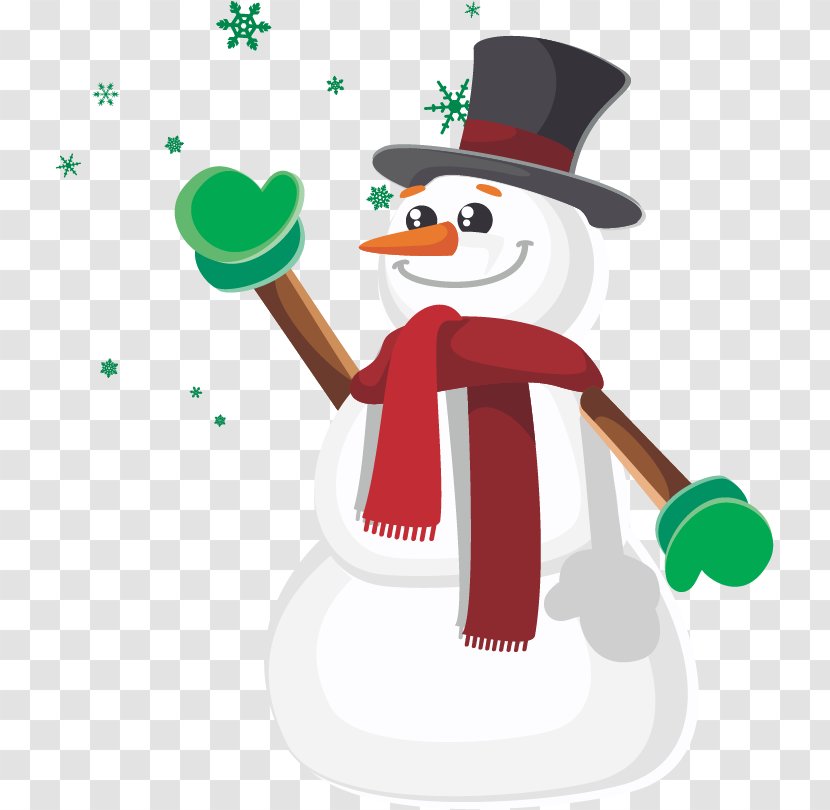 T-shirt Snowman Hat Christmas - Vector Material Transparent PNG