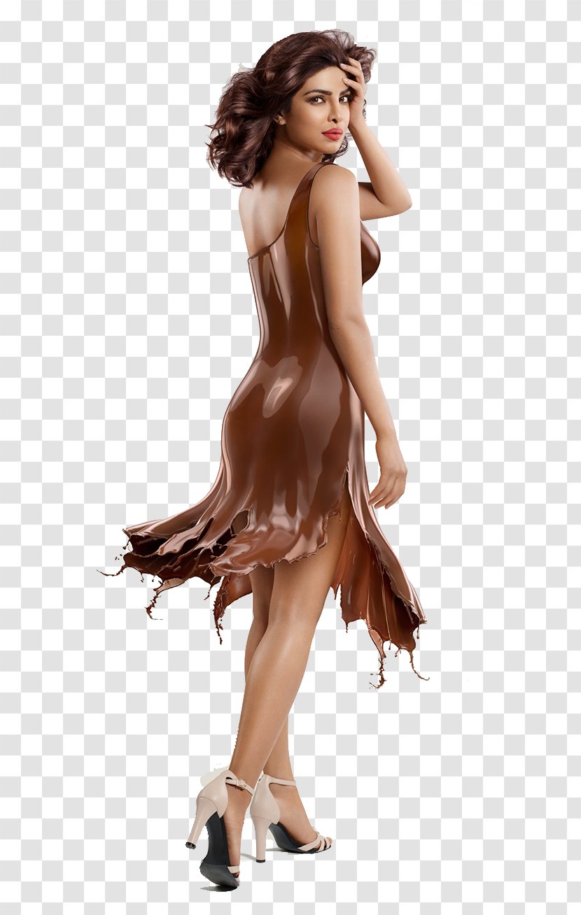 Priyanka Chopra Fashion 4K Resolution High-definition Television Wallpaper - Silhouette - Wearing A Skirt Chocolate Beauty Transparent PNG