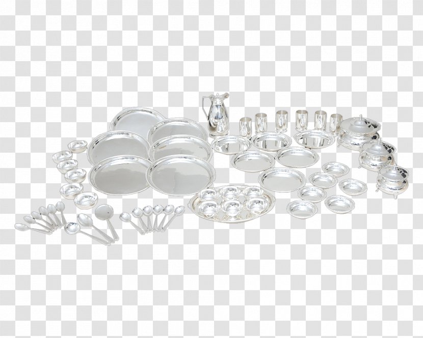 Silver Material Body Jewellery - Metal - Treasure Bowl Transparent PNG