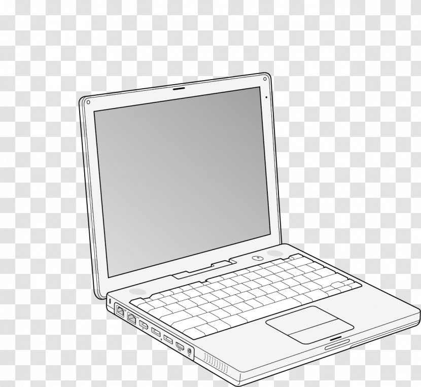Laptop Computer Download - Information Technology - Vector Transparent PNG