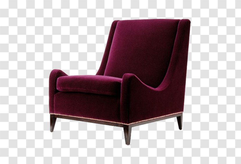 Eames Lounge Chair Couch Furniture Living Room - Loveseat - High-end Wine Red Sofa Transparent PNG