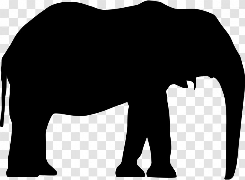 African Elephant Clip Art - Black Transparent PNG