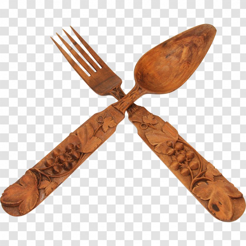 Cutlery Wooden Spoon Fork Transparent PNG