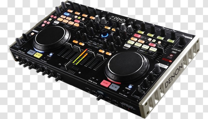 DJ Controller Disc Jockey Audio Mixers Mixer Denon - Electronic Instrument - Dj Turntable Transparent PNG