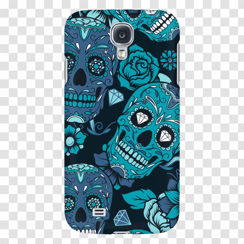 Calavera Day Of The Dead Skull Blue - Sugar Skulls Transparent PNG