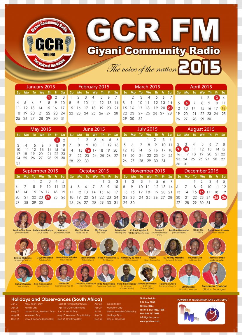 Recreation Calendar Line Giyani Community Radio Font Transparent PNG