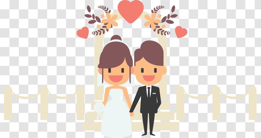Paper Wedding Sticker Label Party Favor - Convite - Vector Cartoon Characters Transparent PNG