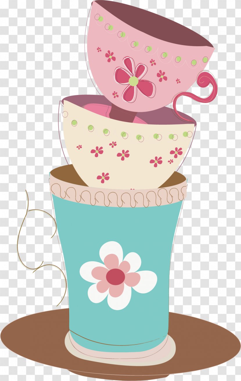 Illustration - Ceramic - Vector Hand-painted Small Floral Cup Transparent PNG
