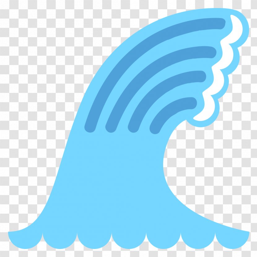 T-shirt Emoji Wind Wave Shaka Sign - Azure Transparent PNG