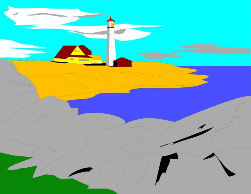 Cartoon Lighthouse Clip Art - Daytime - Free Pictures Of Lighthouses Transparent PNG