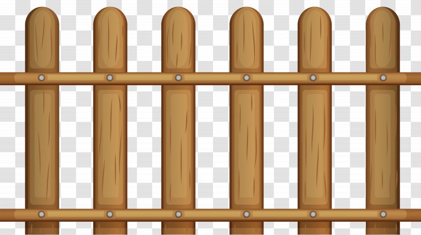 Picket Fence Chain-link Fencing Clip Art - Wooden Transparent PNG