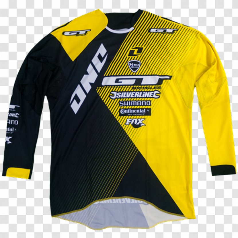 Sports Fan Jersey T-shirt Sleeve Outerwear - Yellow Transparent PNG