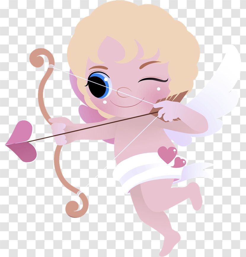 Cartoon Pink Clip Art Cupid Animation - Animated - Fictional Character Transparent PNG