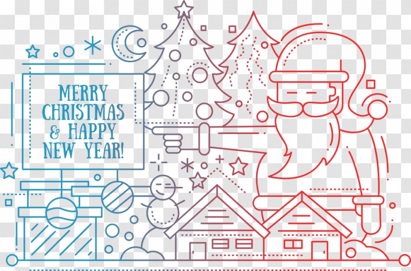 Santa Claus Christmas Illustration - Vector Transparent PNG