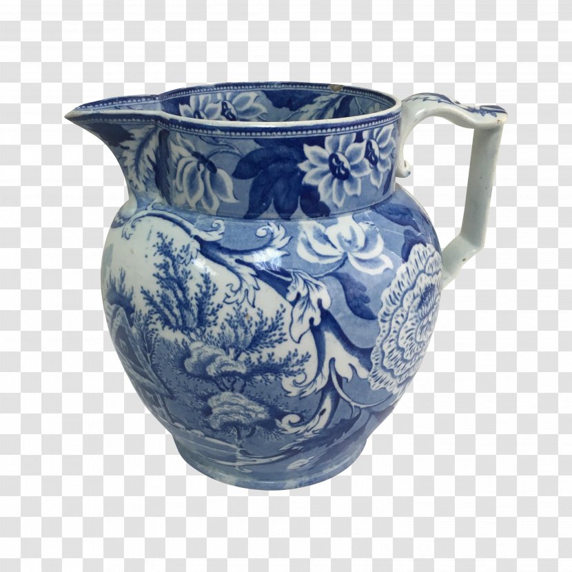 Transferware Jug Ceramic Pottery Tableware - Vase - Saucer Transparent PNG