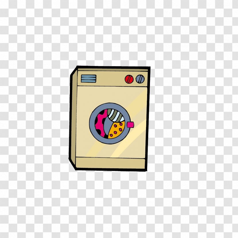 Washing Machine Home Appliance - Yellow Transparent PNG