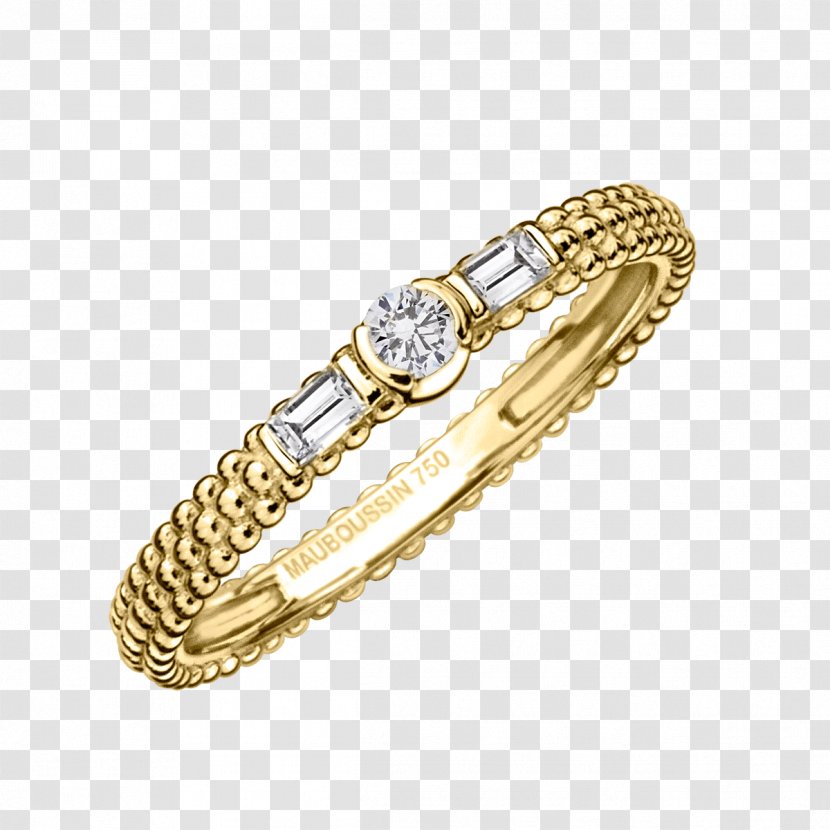 Wedding Ring Mauboussin Diamond Gold - Bangle Transparent PNG