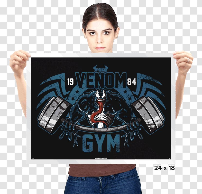 T-shirt Venom Spider-Man Fitness Centre - Marvel Comics Transparent PNG