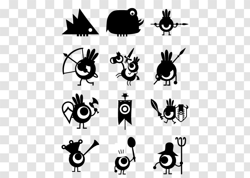 Patapon Silhouette Cartoon Animal Clip Art Transparent PNG