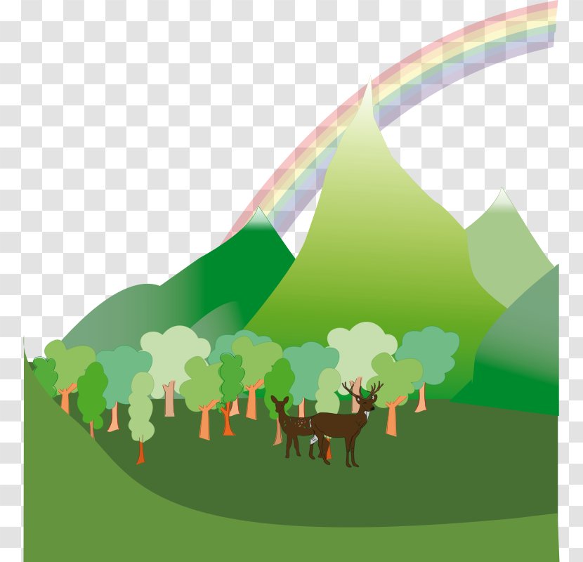 Drawing Clip Art - Meadow - Mountain Images Free Transparent PNG
