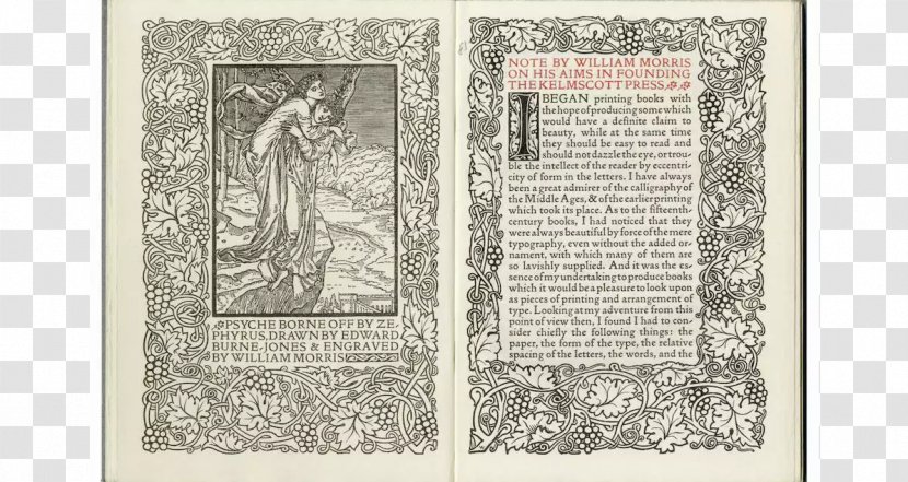 News From Nowhere Kelmscott Chaucer Press The Art And Craft Of Printing - Black White - Design Transparent PNG