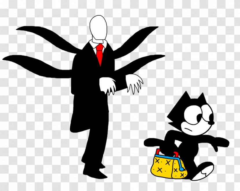 Slender: The Eight Pages Sonic Hedgehog Mickey Mouse Felix Cat Slenderman - Silhouette - Slender Man Transparent PNG