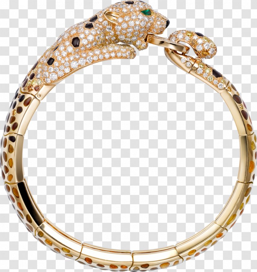 Cartier Jewellery Bracelet Gold Diamond - Emerald Transparent PNG