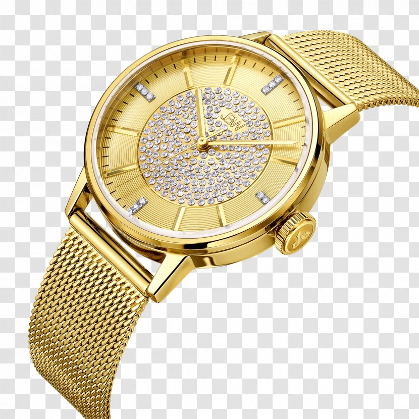 Gold Watch Diamond Clock Bracelet - Ladies Transparent PNG