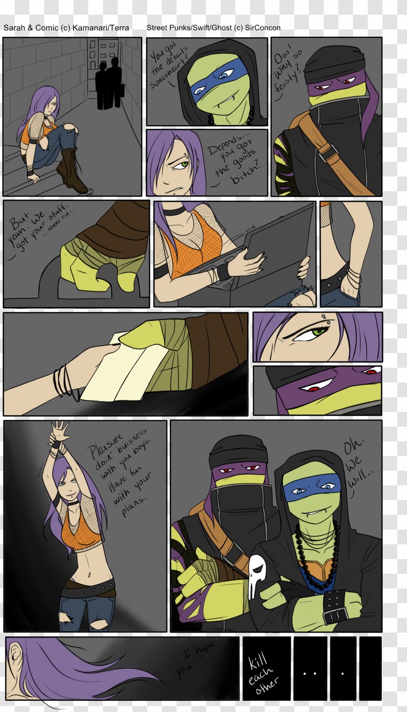 Comics Teenage Mutant Ninja Turtles Street Punk Rock Mutants In Fiction - Cartoon Transparent PNG