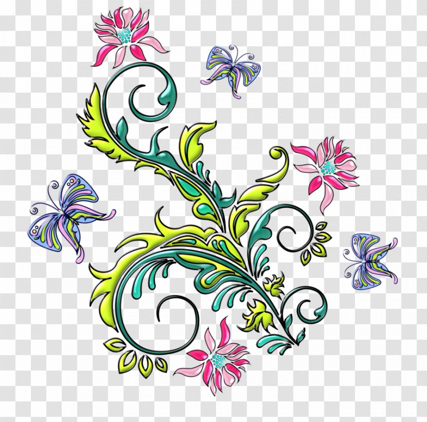 Floral Design Art Ornament Graphic - Temporary Tattoo - Pattern Blocks Transparent PNG