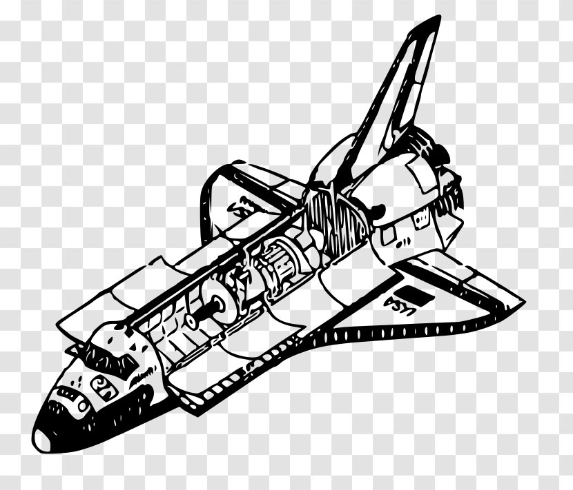 Space Shuttle Spacecraft Clip Art - Airplane - Stain Vector Transparent PNG