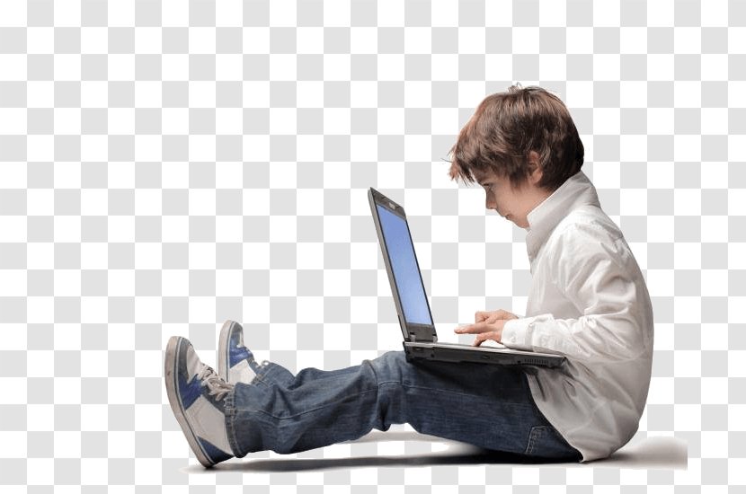 Sitting Reading Laptop Learning Technology - Desk Computer Transparent PNG
