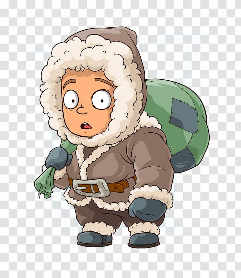 Eskimo Cartoon Character Illustration - Vertebrate - Young Backpack Transparent PNG