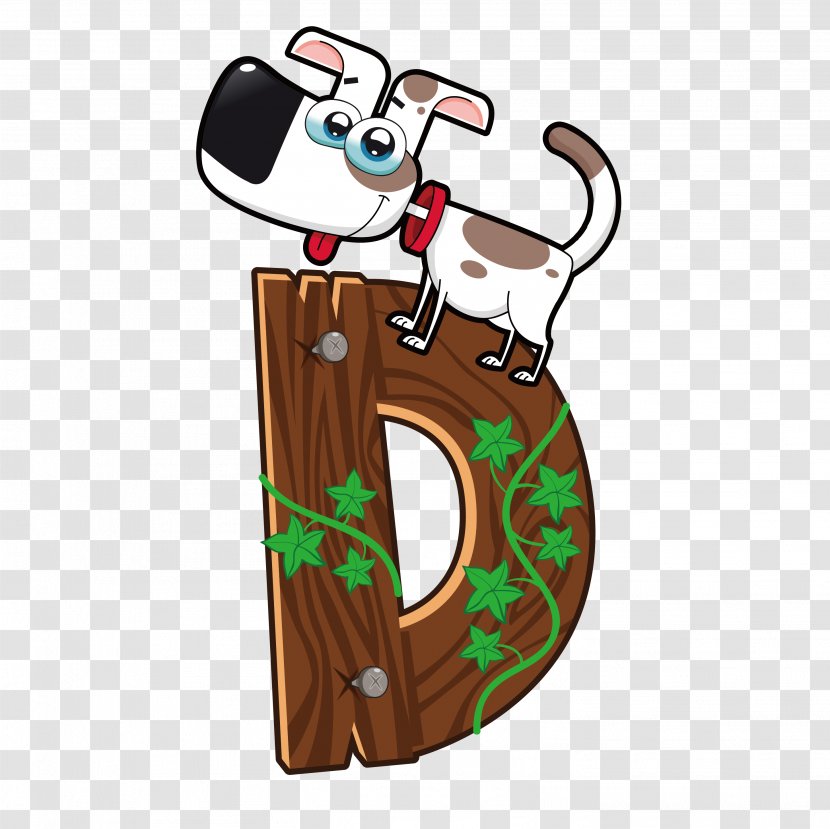 Cartoon Letter Drawing - D - Lovely Wood Letters Transparent PNG