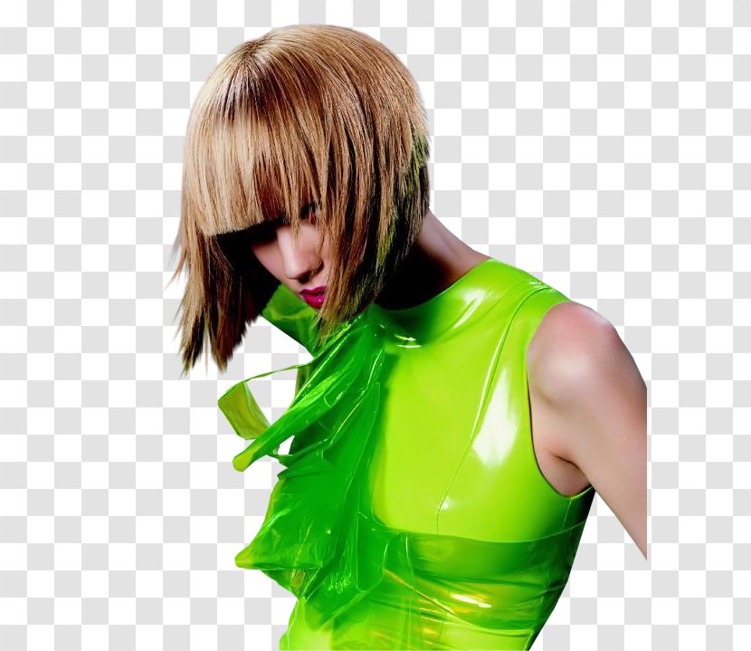 Blond Brown Hair Coloring Bangs - Long - Wig Transparent PNG