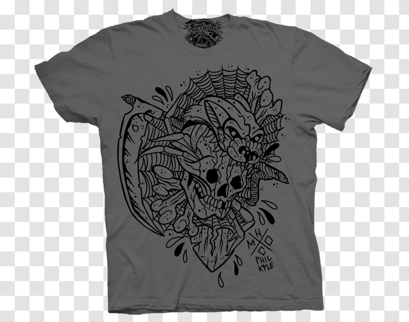 Long-sleeved T-shirt Clothing Hoodie - Black - Snake Tattoo Transparent PNG